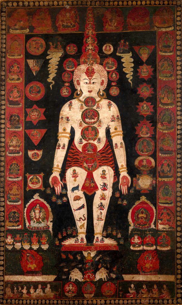 Purusha (l’homme cosmique) : représentation du « corps
subtil »
Népal, début du 19ème siècle. Musée Guimet